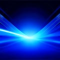 Abstract blue light lines on a dark blue background. Vector illustration. AI Generated Royalty Free Stock Photo