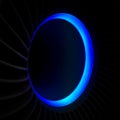 Abstract blue light ring, Blue light circle image on a black background