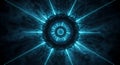 Abstract blue light singularity emitting energy rays Royalty Free Stock Photo