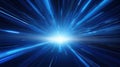 Abstract Blue Light Speed Burst: Futuristic Technology Royalty Free Stock Photo