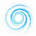 Abstract Blue Light Spiral with Glitter Effect Royalty Free Stock Photo