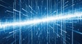 Abstract blue light streaks tunnel effect futuristic digital data flow technology background Royalty Free Stock Photo