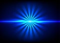 Abstract blue light sunlight effect background