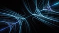 Abstract blue light trails intersecting in dark space Royalty Free Stock Photo