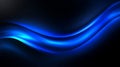 Abstract Blue Light Wave, Smooth Wavy Flowing Shape, Technology Background, Design Element Royalty Free Stock Photo