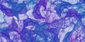 Abstract blue lilac marble fluid painted background. Alcohol ink or watercolor art. Editable vector texture backdrop for Royalty Free Stock Photo