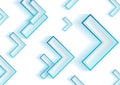 Abstract blue linear arrows geometric tech background