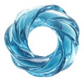 Abstract blue liquid ring shape Royalty Free Stock Photo