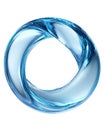 Abstract blue liquid ring shape Royalty Free Stock Photo