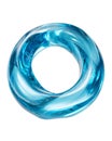Abstract blue liquid ring shape Royalty Free Stock Photo