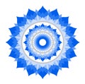 Abstract blue mandala of Vishuddha chakra vector Royalty Free Stock Photo