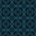 Abstract blue metal like pattern for fabric made seamless
