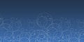 Abstract Blue Minimalist Pattern of Overlapped Various Randomly Placed and Sized Circles