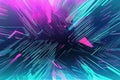 Abstract blue, mint and pink background with interlaced digital glitch and distortion effect. Retro futurism, webpunk, rave 80s
