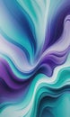 Abstract Blue, Mint, and Purple Background with Smoke-Like Glitch Effects