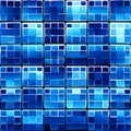 abstract blue mosaic background with square tiles pattern. Vector illustration. AI Generated Royalty Free Stock Photo