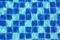 Abstract Blue mosaic tiles of swimming pool Royalty Free Stock Photo