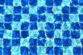 Abstract Blue mosaic tiles of swimming pool water for background Royalty Free Stock Photo