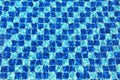 Abstract Blue mosaic tiles of swimming pool water for background Royalty Free Stock Photo