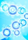 Abstract Blue Neon Bubbles_eps