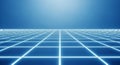 Abstract Blue Neon Grid Horizon Perspective Background Royalty Free Stock Photo