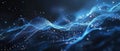 Abstract Blue Network Background With Connecting Lines And Dots