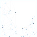 Abstract blue network of connecting points and lines on a white background representing modern data communication Royalty Free Stock Photo