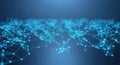Abstract Blue Network Connections, Digital Data Flow, Futuristic Technology Background Royalty Free Stock Photo