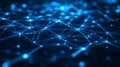 Abstract Blue Network Connections Digital Technology Background Royalty Free Stock Photo