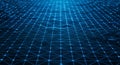 Abstract Blue Network Grid Background Royalty Free Stock Photo
