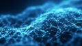 Abstract blue network of interconnected glowing nodes and lines representing data or connections Keywords: abstract Royalty Free Stock Photo