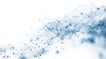 Abstract Blue Network Interconnected Nodes and Lines on White Background AI-generated. Royalty Free Stock Photo