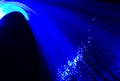 Abstract blue optic fibre background