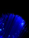 Abstract blue optic fibre background Royalty Free Stock Photo