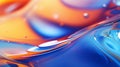 abstract blue and orange background with smooth lines and waves. 3d rendering Generative AI Royalty Free Stock Photo