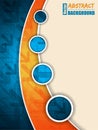 Abstract blue orange brochure with arrows