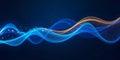 Abstract Blue and Orange Digital Wave Design Royalty Free Stock Photo