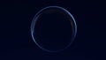 Abstract blue and orange gradient energy orb with smooth digital light flow, minimal futuristic sphere, clean background, Royalty Free Stock Photo
