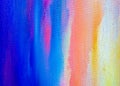 Abstract blue and orange oil paint art background, high resolution texture. White and red brush strokes on canvas. Royalty Free Stock Photo