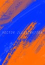 Abstract Blue Orange paint Background. Vector illustration design Royalty Free Stock Photo