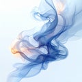 Abstract Blue and Orange Smoke Effect on White Background Illustration Royalty Free Stock Photo