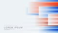 Abstract blue and orange squares on a white background. Banner and brochure background. Vector illustration Royalty Free Stock Photo