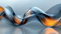 Abstract Blue and Orange Wave Flowing Dynamically Royalty Free Stock Photo