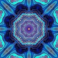 abstract blue painted picture mandala of Vishuddha chakra