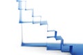 Abstract blue paper composition with stairs Royalty Free Stock Photo