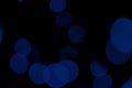 Abstract Blue Particle Glitter Luxury. Abstract bokeh on dark blue background. Holiday concept Royalty Free Stock Photo