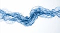 Abstract Blue Particle Stream on White Background - Generative AI