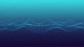 Abstract Blue Particle Waveform on a Dark Grid Background with Gradient 20260110 Royalty Free Stock Photo