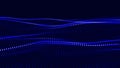 Abstract blue particle wavy technology design background. template deign. illustration vector eps10 Royalty Free Stock Photo