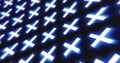 Abstract blue pattern of glowing geometric crosses pluses futuristic hi-tech